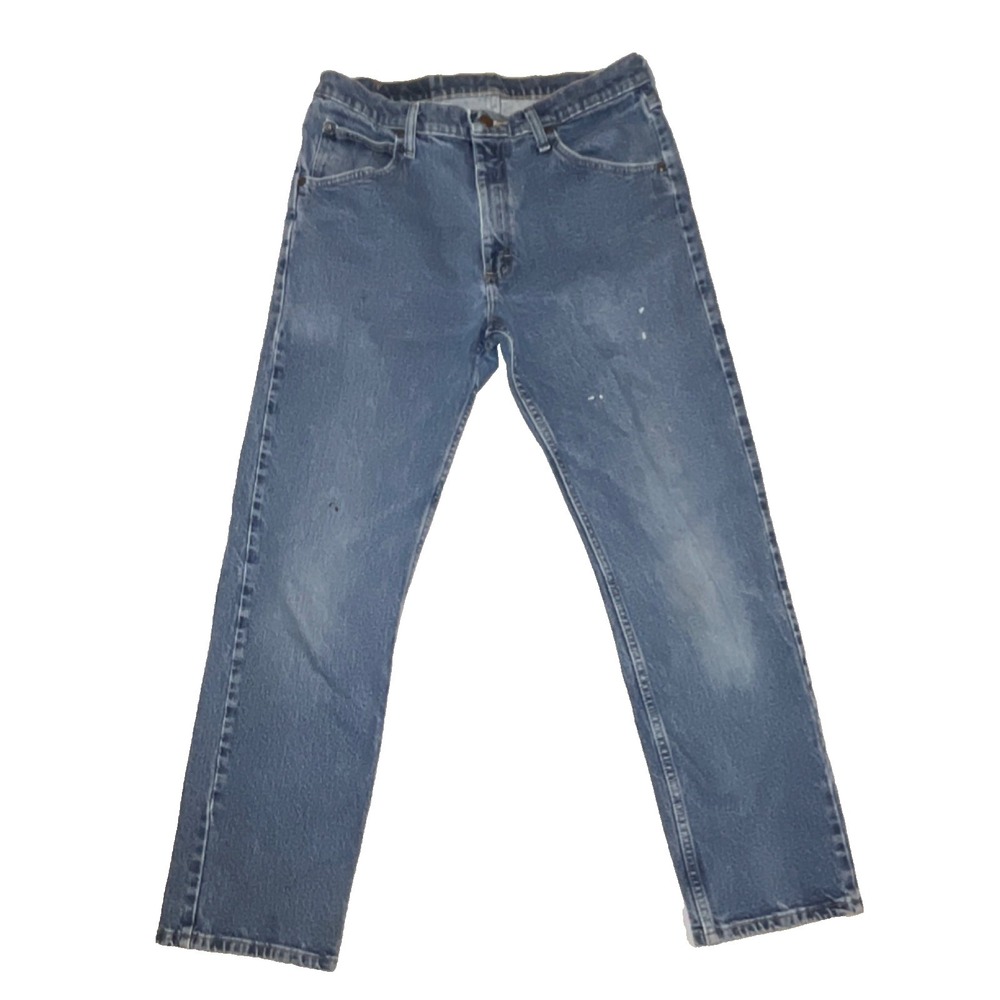 Wrangler Premium Quality Regular Fit Straight Blue Denim Jeans Comfort Guarantee